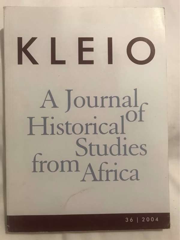 Kleio, 36/2004 - Jane Carruthers Ed.