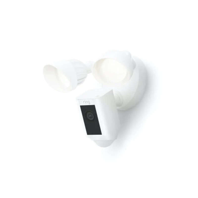 RING WHITE FLOODLIGHT CAM WIRED PLUS