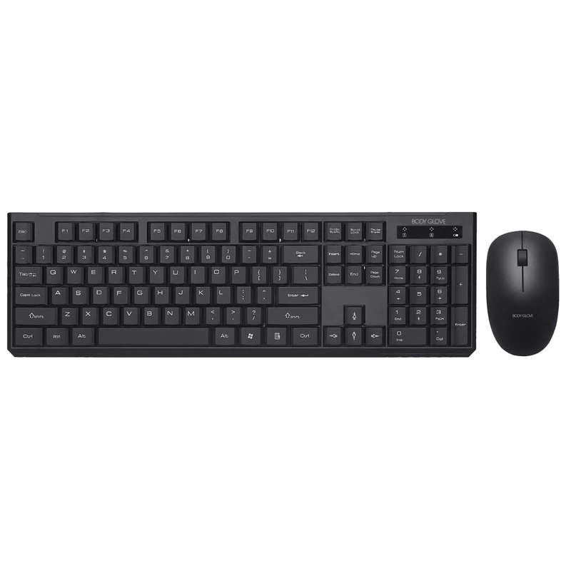 BODY GLOVE WIRELESS KEYBOARD AND MOUSE COMBO-BLACK