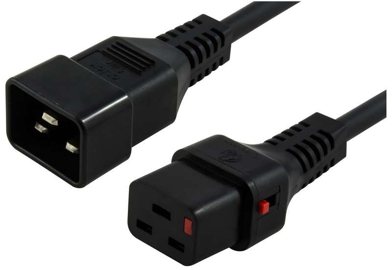 2M C19 F TO C20 M LOCKABLE POWER CABLE RED