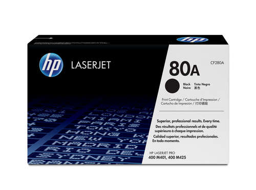 HP Original Replacement for HP 80A CF280A Black Toner