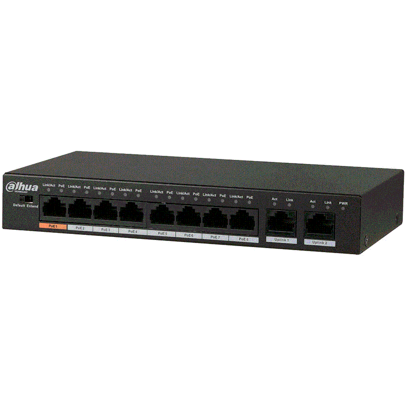 Dahua 10-Port Fast Ethernet Poe+ Bt 90W