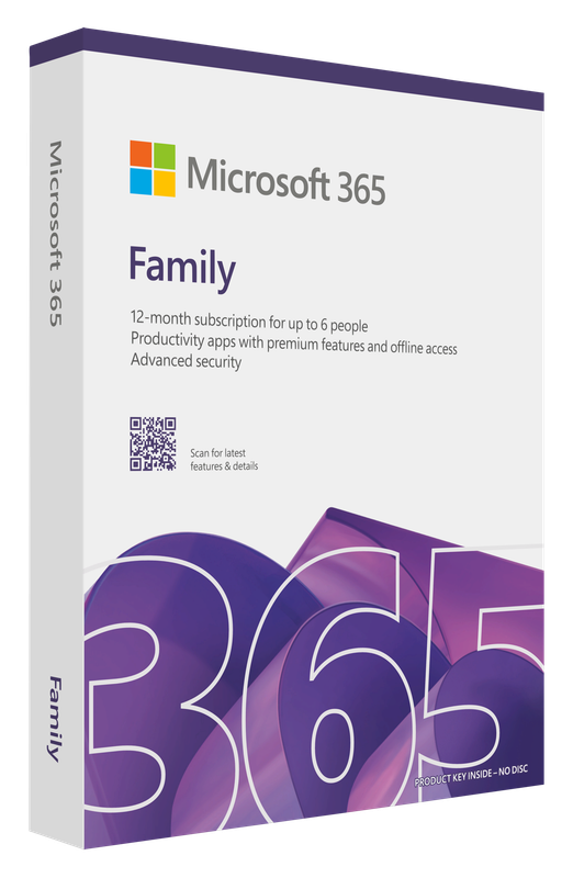 MICROSOFT M365 FAMILY ENGLISH SUBSCRI 1YR AFRICA ONLY MEDIALESS