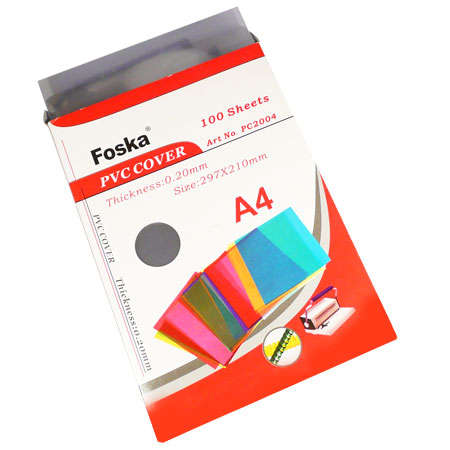 FOSKA BINDING COVER PVC BLUE 100'S