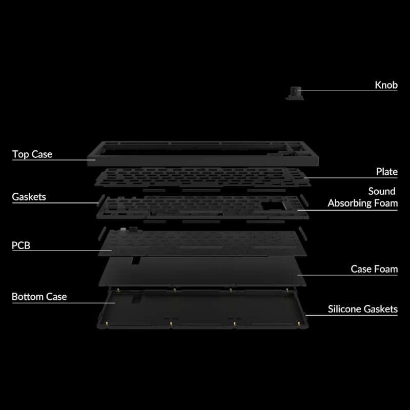 Keychron Q1 75% Barebone RGB Wired Keyboard - Black