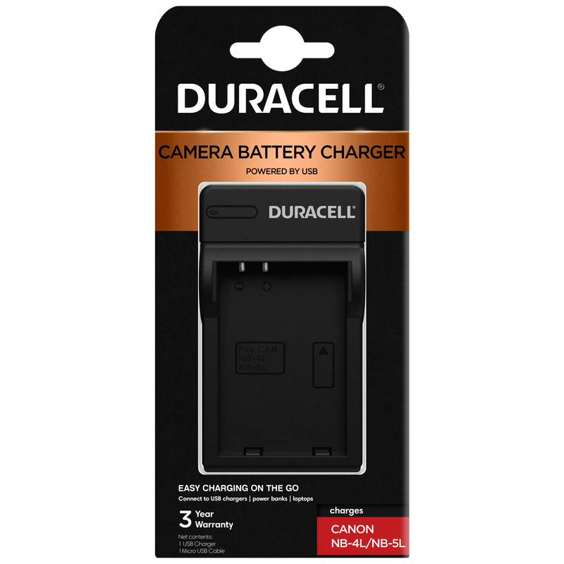 Charger for Canon NB-4L and NB-5L Battery by Duracell