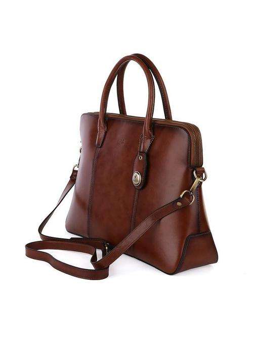 Polo Modello Slimline Leather Briefcase | Brown