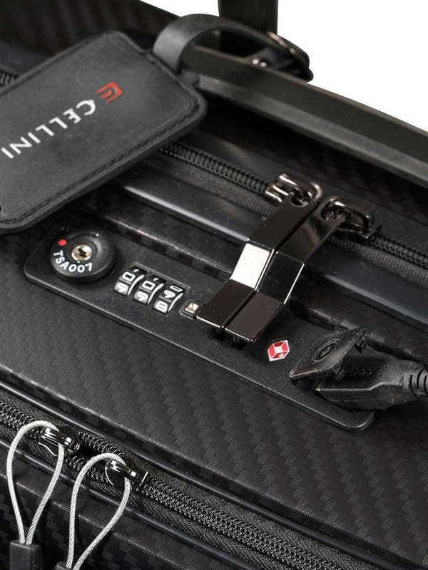 Cellini Microlite 55cm Business Laptop Usb Trolley 17.3" Charcoal Grey