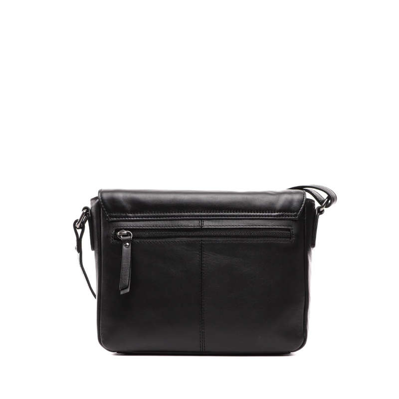 BUSBY JACKIE FLAPOVER CROSSBODY BAG -BLACK