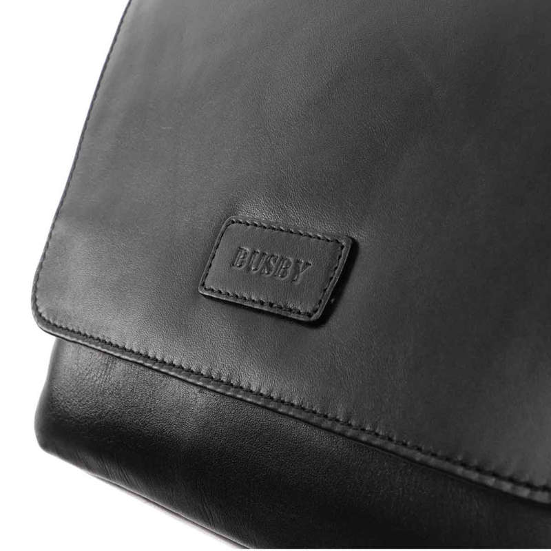 BUSBY JACKIE FLAPOVER CROSSBODY BAG -BLACK