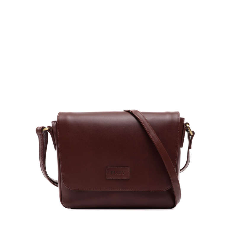 BUSBY JACKIE FLAPOVER CROSSBODY BAG -BROWN