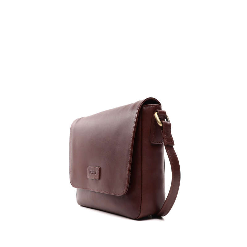 BUSBY JACKIE FLAPOVER CROSSBODY BAG -BROWN