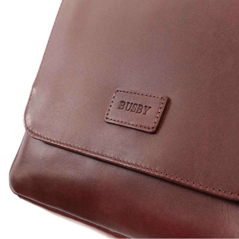 BUSBY JACKIE FLAPOVER CROSSBODY BAG -BROWN
