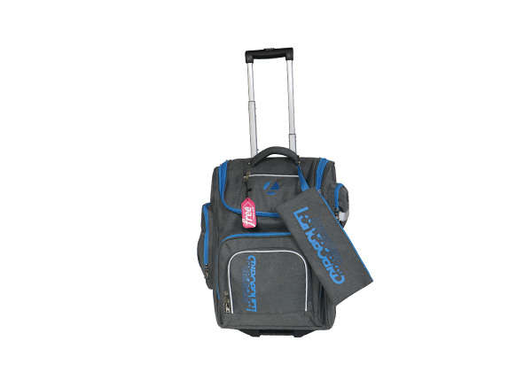 Tosca Longboard Cruiser School Backpack with Wheels | grey