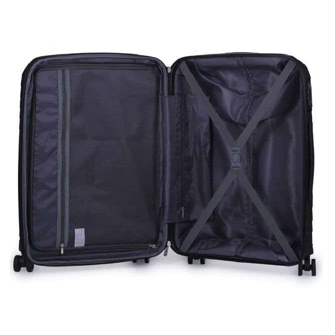PIERRE CARDIN MONTPELLIER LUGGAGE 3 PC SET BLACK
