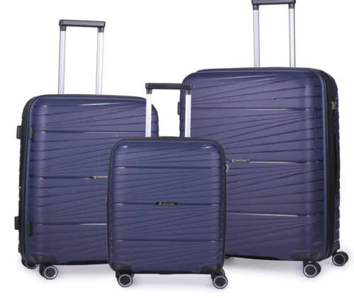 Pierre Cardin Montpellier Luggage Spinner 3 Piece Set | Navy