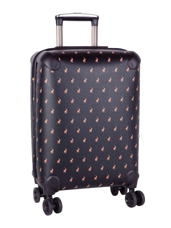 Polo Double Pack 4 Wheel Carry On 55cm Trolley -black