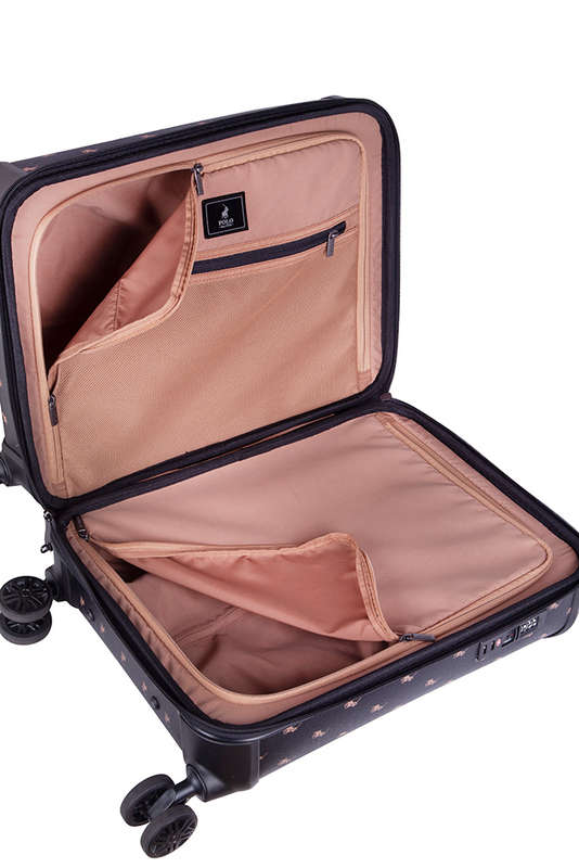 Polo Double Pack 4 Wheel Carry On 55cm Trolley -black