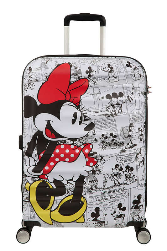 Wavebreaker Disney 4-wheel 67cm medium Spinner suitcase -minnie comics white