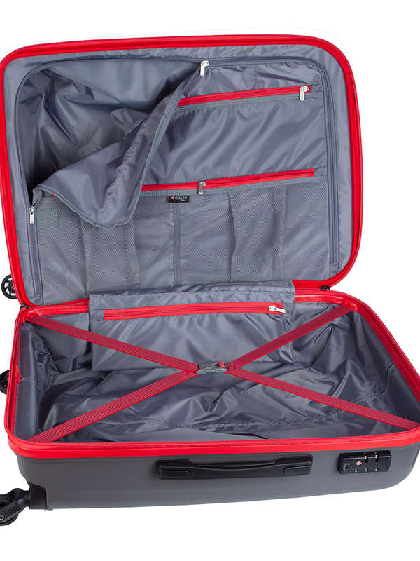 Cellini Qwest Medium 4 Wheel Trolley Case -Grey