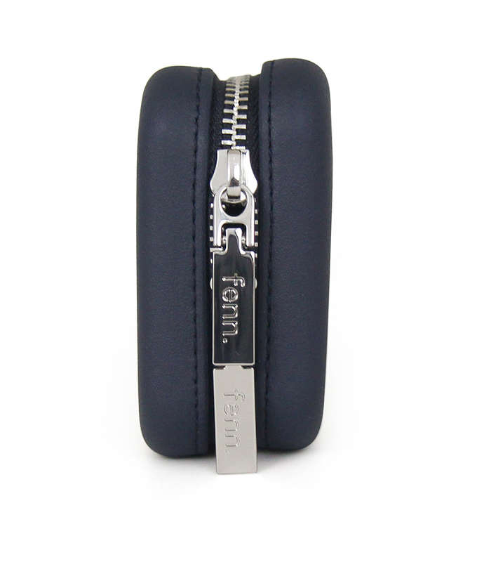 FENN WALLET NAVY  silver zip