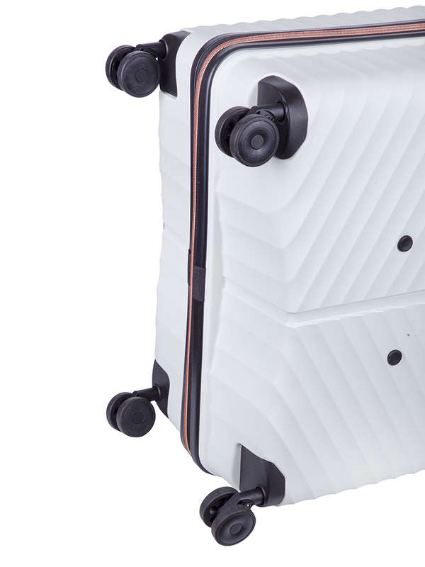 Cellini Allure Hardshell Medium 4 Wheel Trolley Case -white