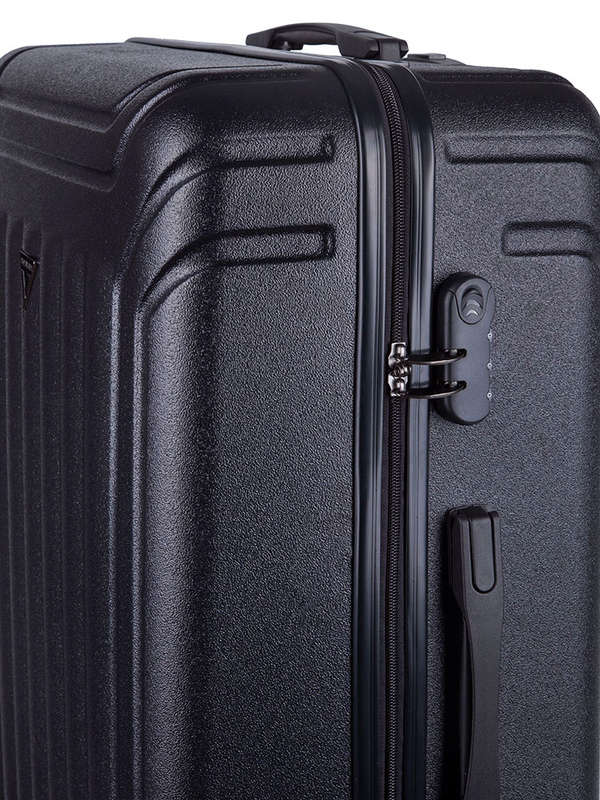 Voyager Duro Large 4 Wheel Trolley Case -black