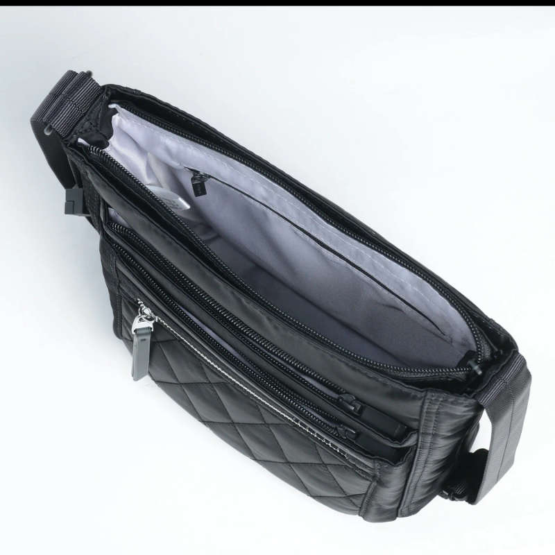 hedgren womens orva crossover bag -quilted black