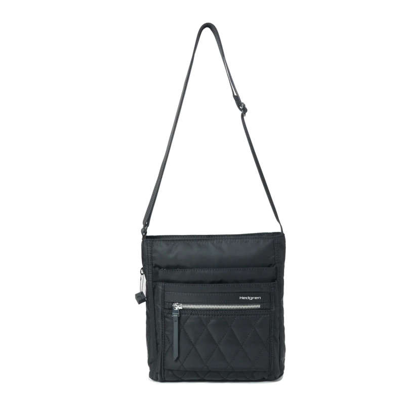 hedgren womens orva crossover bag -quilted black