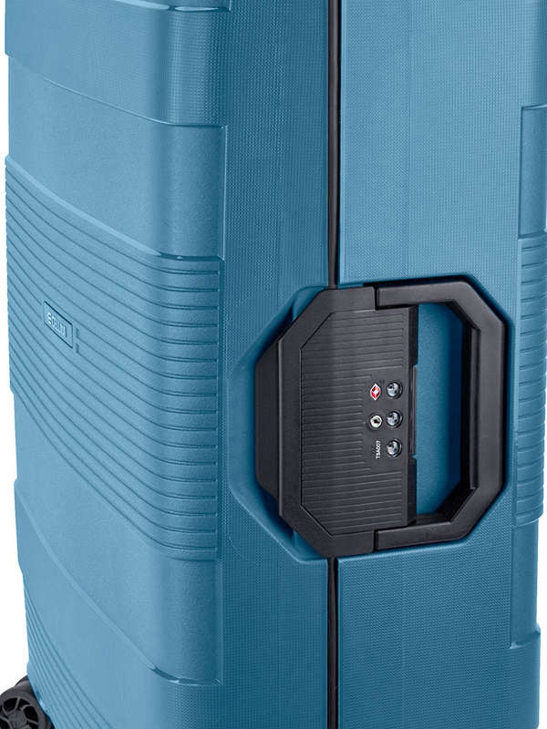 Cellini Safetech Medium 4 Wheel Trolley Case -Blue