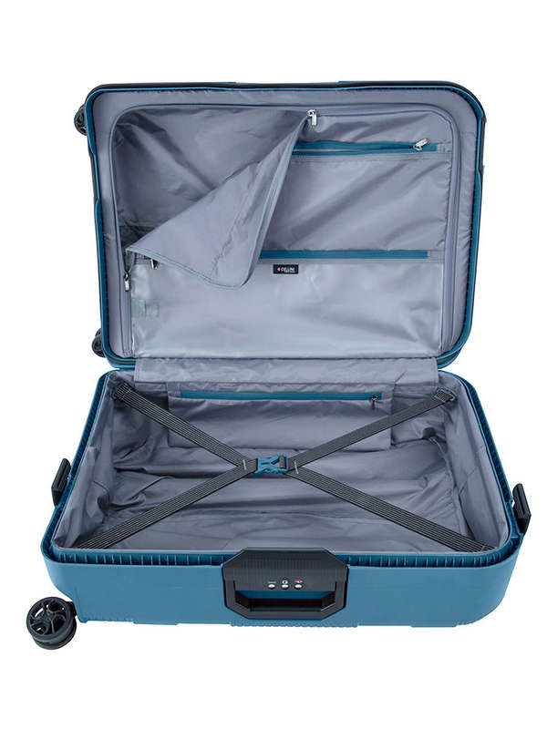 Cellini Safetech Medium 4 Wheel Trolley Case -Blue