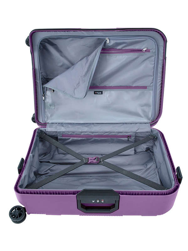 Cellini Safetech Medium 4 Wheel Trolley Case -Plum
