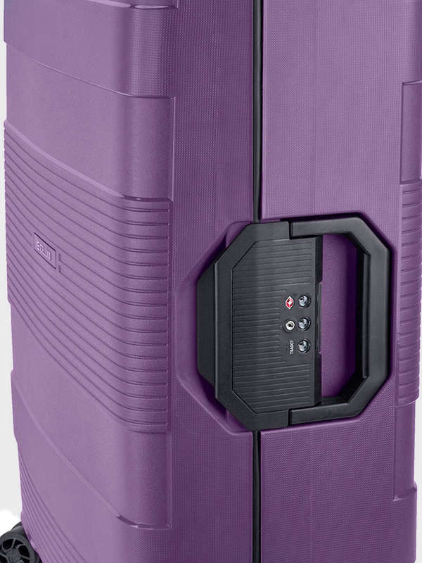 Cellini Safetech Medium 4 Wheel Trolley Case -Plum