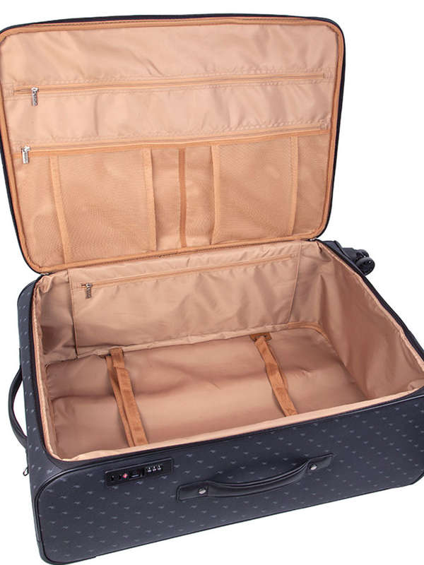 Polo Signature Luggage Medium 4 Wheel Trolley Case -Black