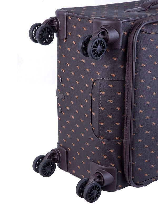 Polo Signature Luggage Medium 4 Wheel Trolley Case -Brown