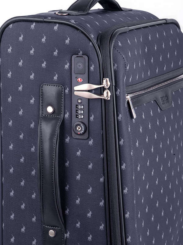 Polo Signature Luggage 4 Wheel Carry On Trolley -Black