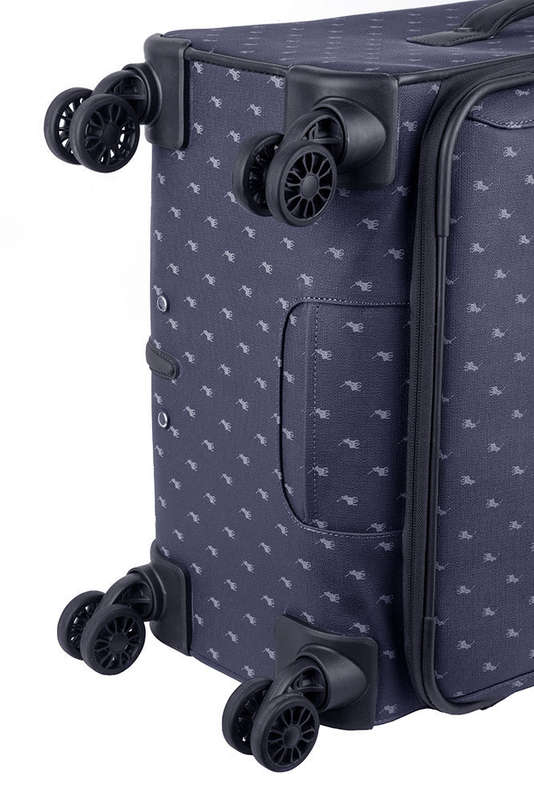Polo Signature Luggage 4 Wheel Carry On Trolley -Black