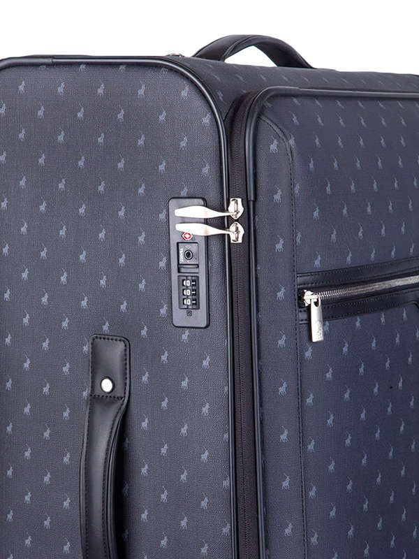Polo Signature Luggage Large 4 Wheel Trolley Case  -Black