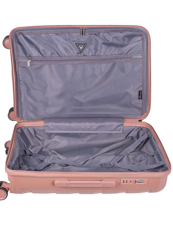 VoyagerPacific Medium 4 Wheel Trolley Case -pink