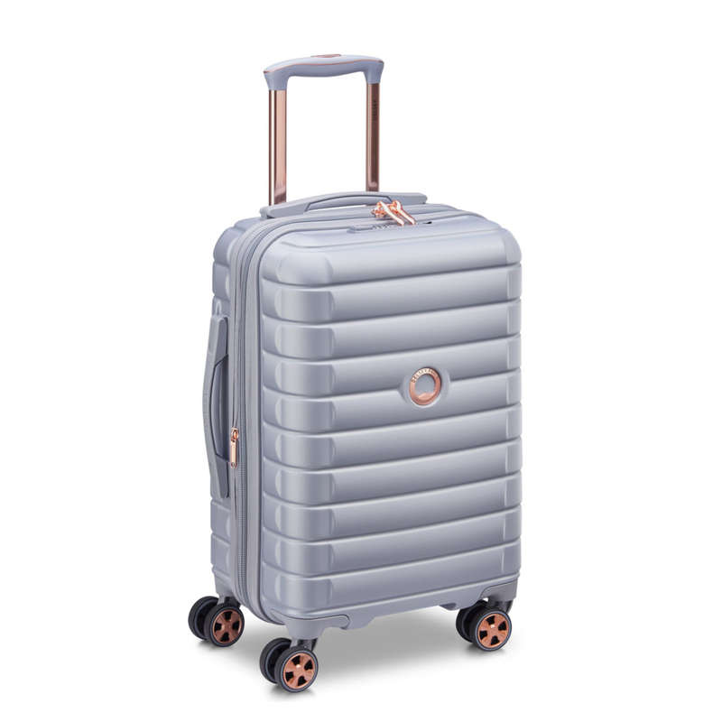 DELSEY SHADOW 5.0 55CM 4DW CABIN TROLLEY CASE -SILVER