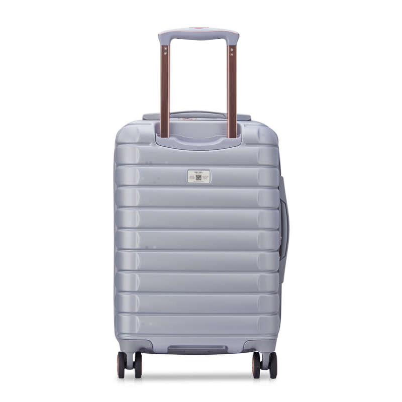 DELSEY SHADOW 5.0 55CM 4DW CABIN TROLLEY CASE -SILVER
