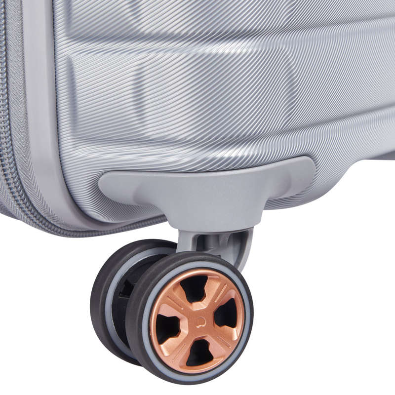 DELSEY SHADOW 5.0 55CM 4DW CABIN TROLLEY CASE -SILVER