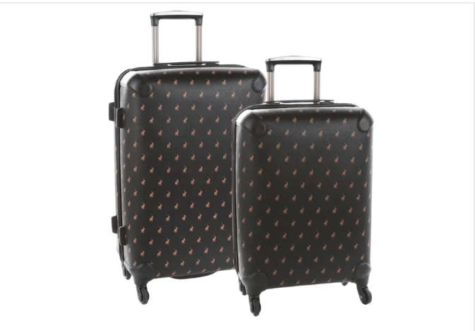 Polo Double pack 2-piece large luggage set -black