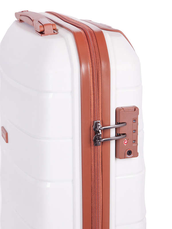 Cellini Spinn Set of 3 + Beauty Case White/Tan