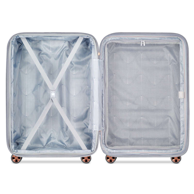 DELSEY SHADOW 5.0 70CM 4DW TROLLEY CASE -SILVER