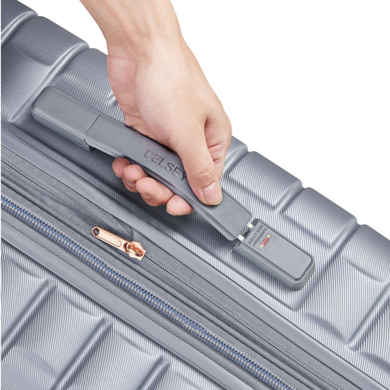DELSEY SHADOW 5.0 70CM 4DW TROLLEY CASE -SILVER