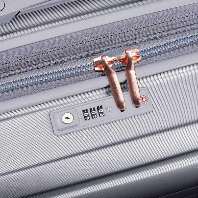 DELSEY SHADOW 5.0 70CM 4DW TROLLEY CASE -SILVER