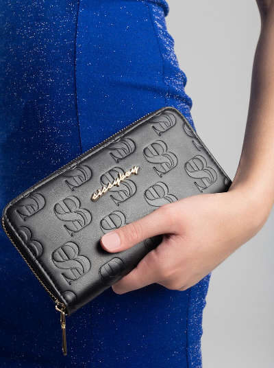 Sissy Boy Revolve Purse Embossed Purse -Black