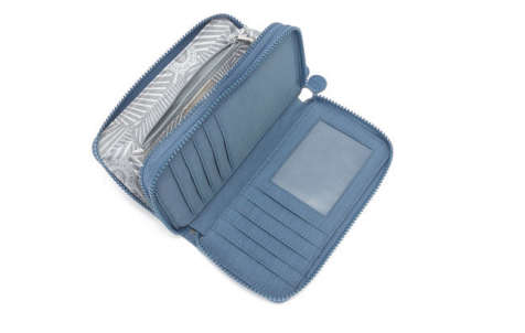 Free Spirit -Crinkle Collection: Double Zip Purse - Ocean