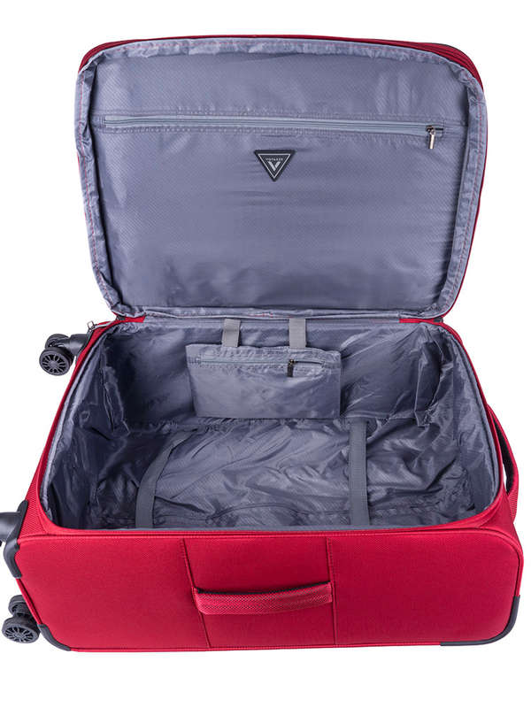 Voyager Istria Medium 4 Wheel Trolley Case -Red